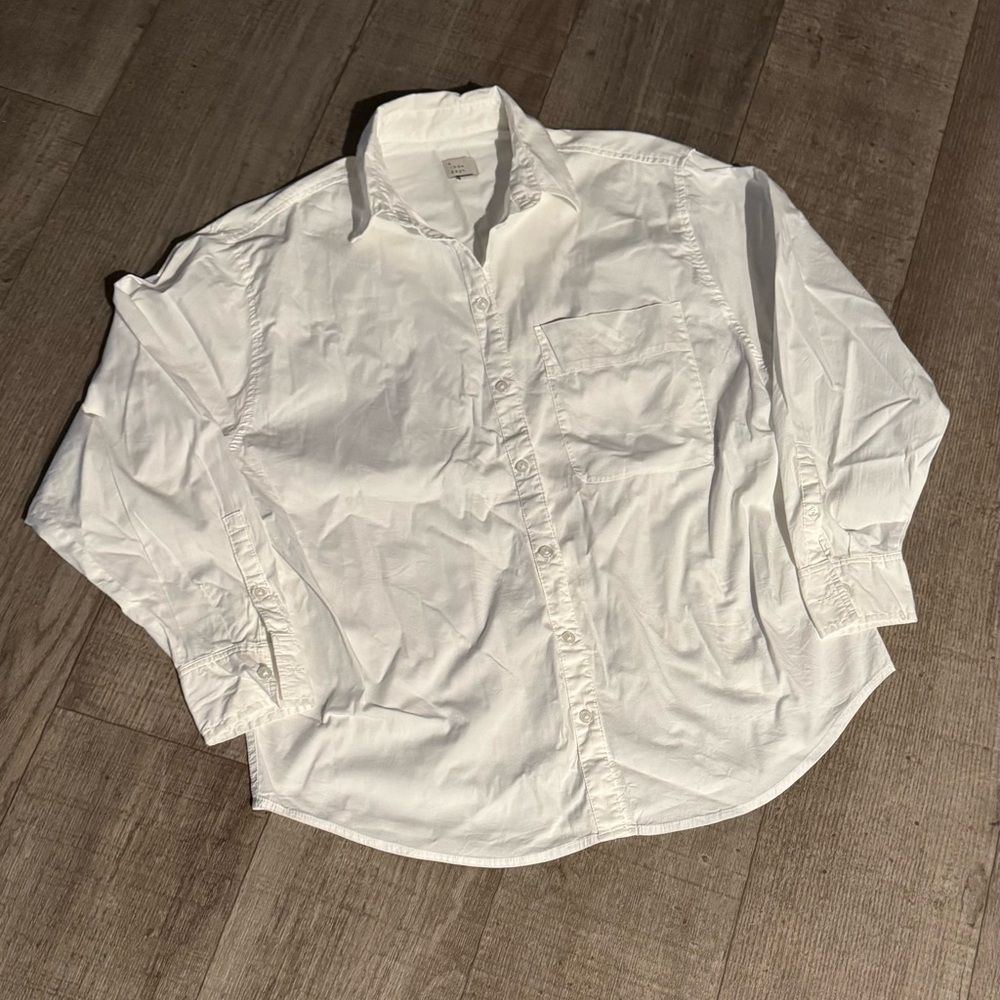 a new day White Casual Button Down Shirt